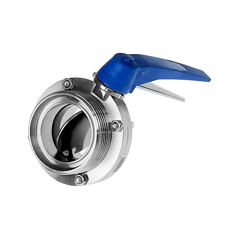  Затвор дисковый  р/р  DIN  AISI 304  многопозиционная ручка DN 125 (129 мм)